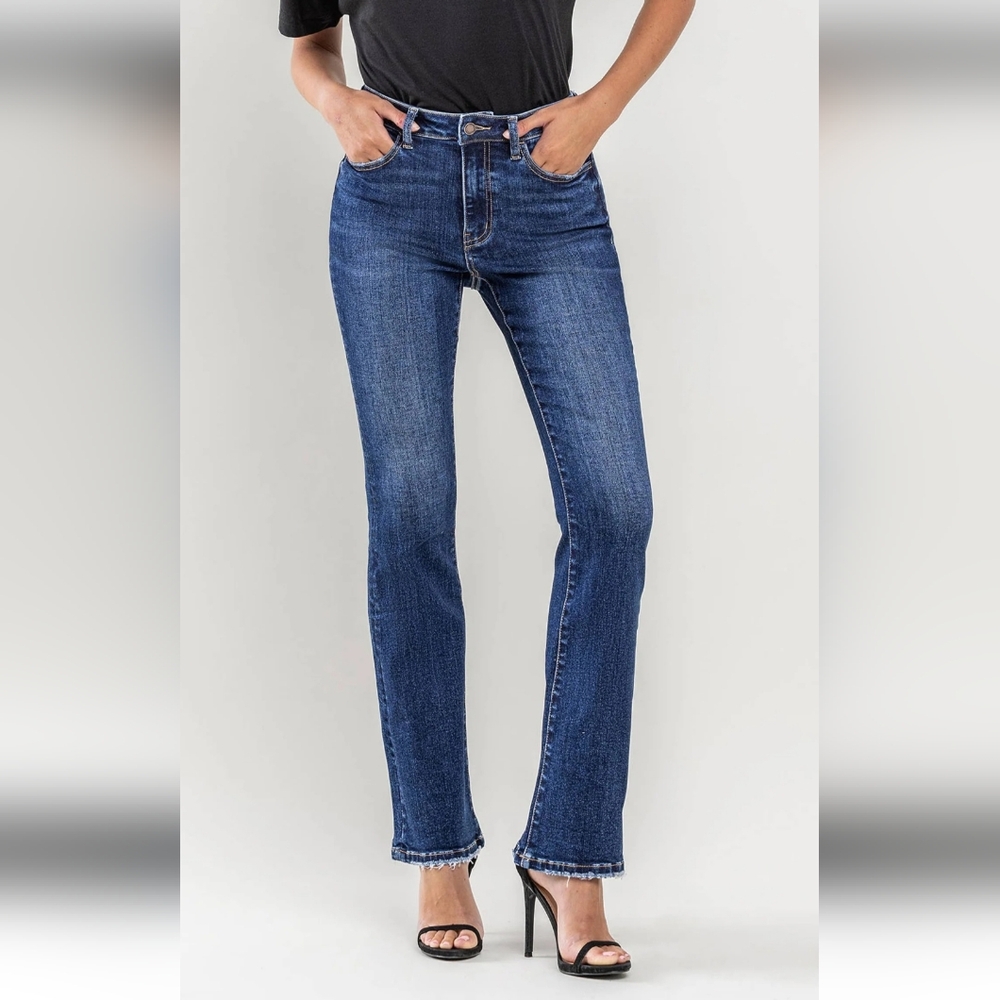 VERVET BY FLYING MONKEY Blue Straight Leg Jeans